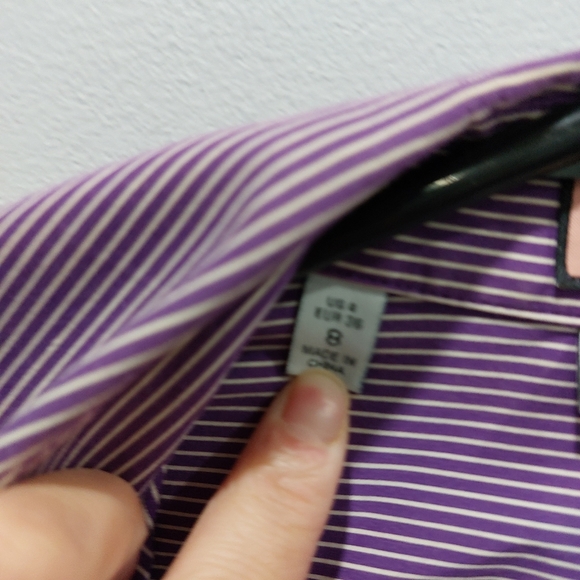 Pink Tartan Purple Pinstripe Slim Fit Button Shirt - Picture 3 of 6